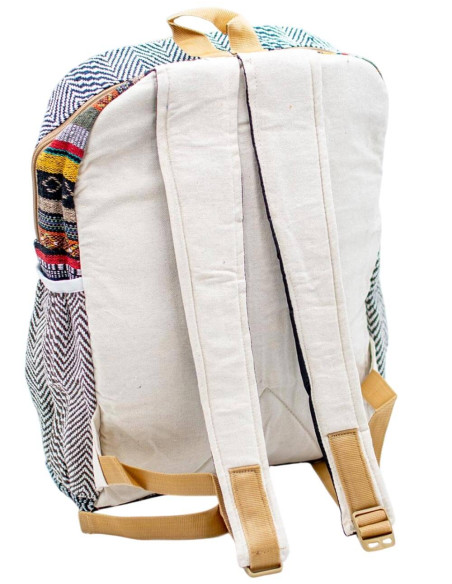 Ethnic Fashion: Kimago Unisex Hemp Backpack - Unique and Versatile Indian Crafts