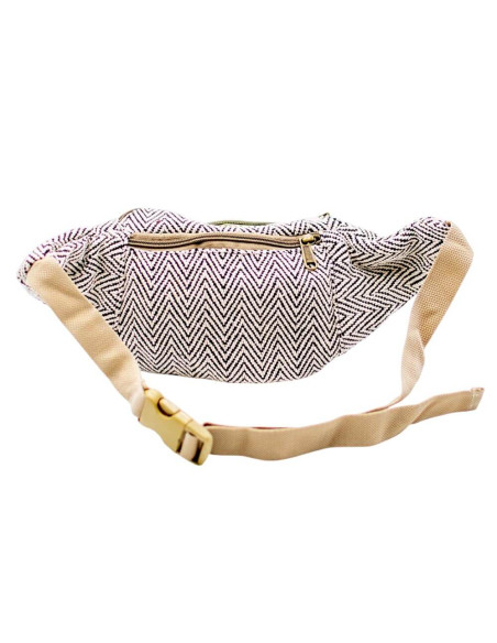 Sac banane unisexe en chanvre : artisanat indien authentique, grand espace et style ethnique