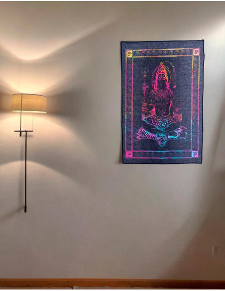 Shiva Fluor Tapestry - Authentic Indian Ethnic Art 100% Cotton