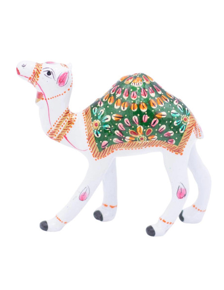 Chameau indien fabriqué à la main : statue unique en céramique peinte à la main - Exclusivité et couleur dans votre maison