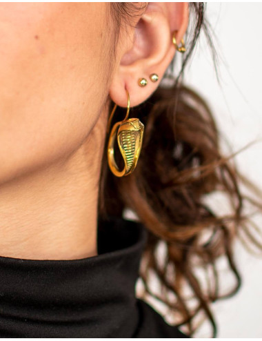 pendientes-serpiente-dorado-estilo-boho 2