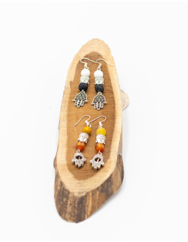 Boucles d'oreilles en laiton plaqué argent...
