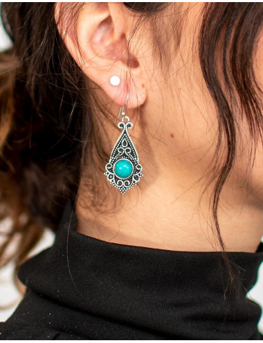 Hand-Carved Brass Earrings...
