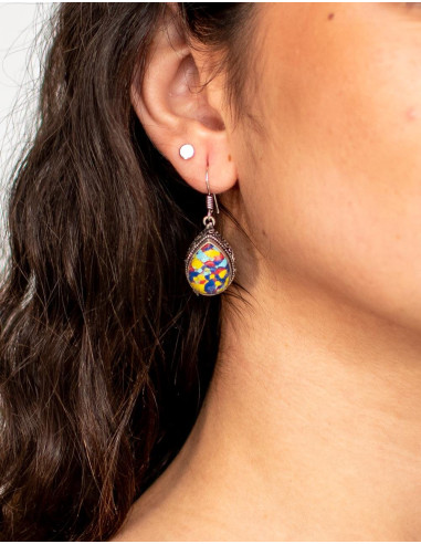 Brincos Artesanais com Pedra Natural – Modelo Oval ou Gota