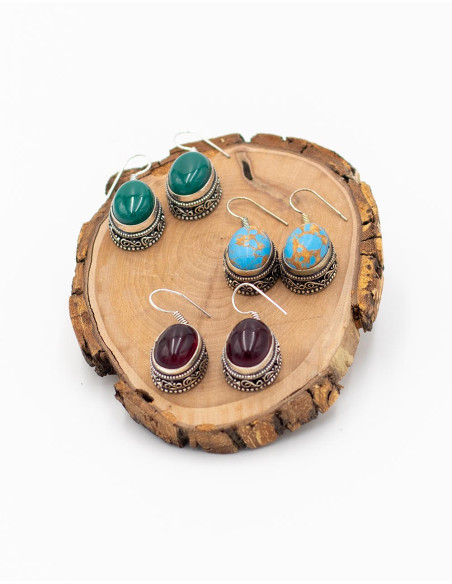 pendientes-boho-piedra-colores-variados