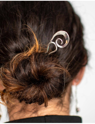 Hand-Carved Silver Hair...