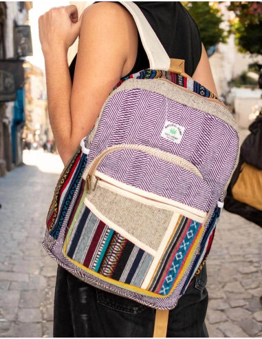 Unisex Hemp Backpack - Exclusive Art and Functionality