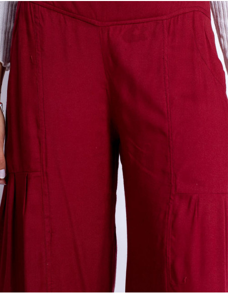 Burgundy Long Pants – Bohemian Style with Indian Essence