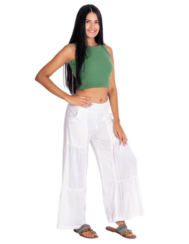 Kimago Off-White Long Pants – Bohemian, weich...