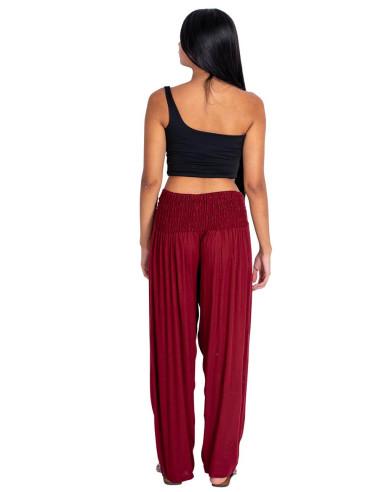 Pantalon droit bordeaux avec détail en V – Mode...