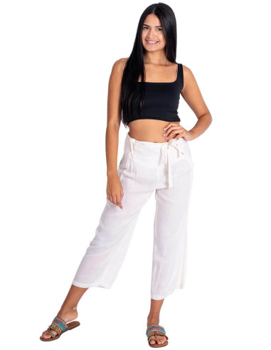 Kimago Off-White Caprihose – Bohemian-Frische...