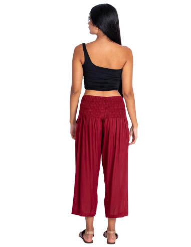 Pantaloni capri bordeaux – Stile bohémien di...