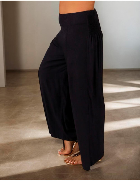 Calças de rayon plus size com perna reta – moda étnica indiana confortável e versátil
