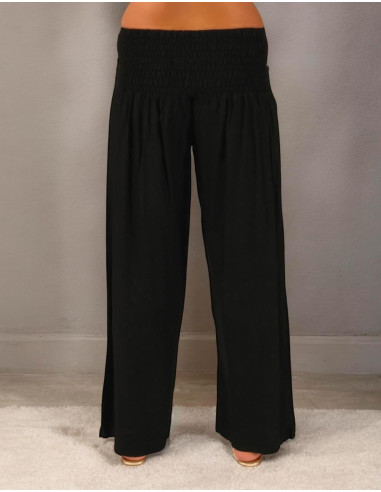 Calças retas plus size em rayon – Borgonha ou...