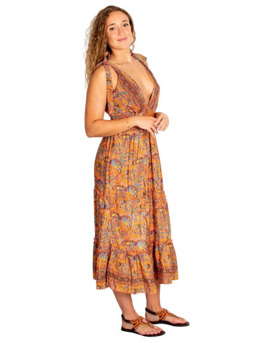Hippie Boho Seidenkleid – Authentisch und frisch