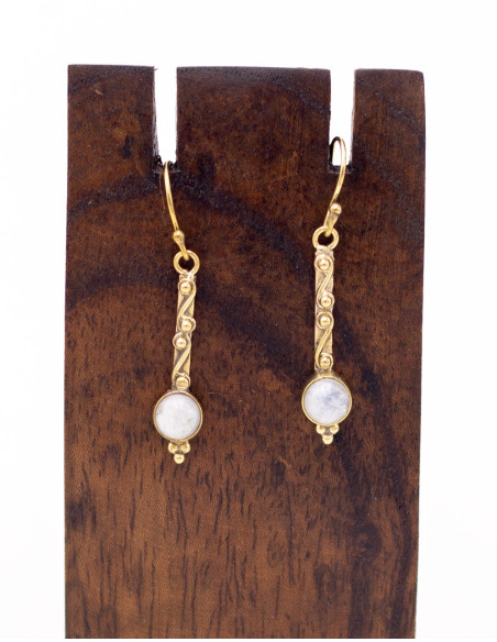 Goldohrringe mit Mineralstein