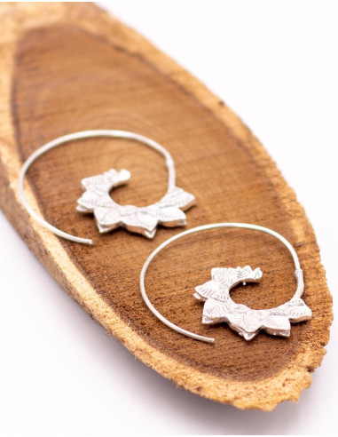 Boucles d'oreilles en argent fabriquées à la...