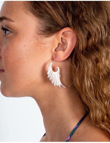 Handmade wing earrings