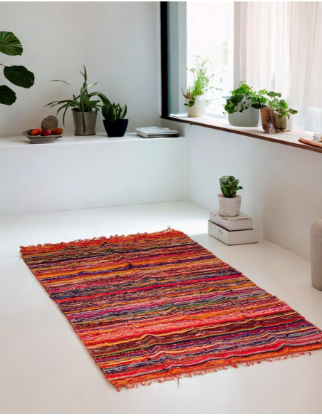 Handgefertigter Jarapa-Ethno-Teppich aus Indien – Groß 1 x 2 m
