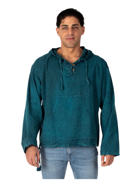 Sweat-shirt fin fait main – Mode ethnique indienne en coton