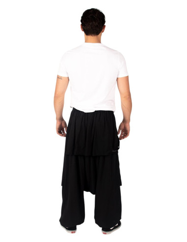 Black Afghan pants with gray skirt – Handmade...