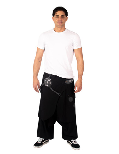 Calça afegã preta com saia... 2