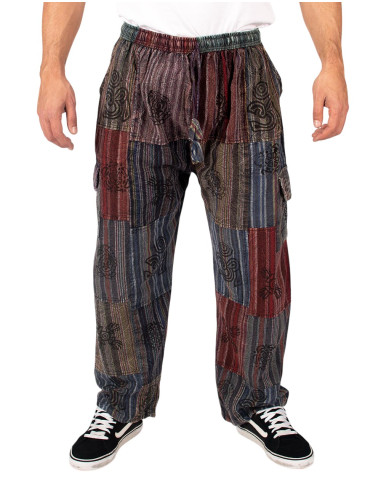 Dark patchwork hippie trousers – Handmade in India