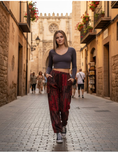 Pantalon hippie patchwork...