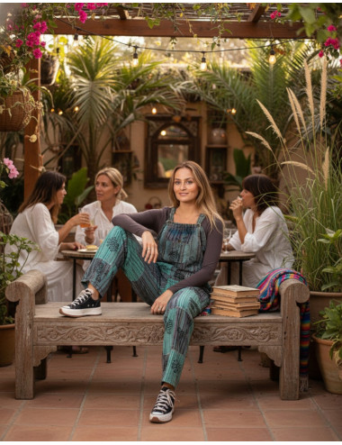 Jardineira unissex feita à...