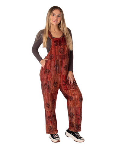 Unisex-Patchwork-Latzhose aus handgefertigter...