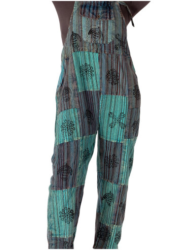 Unisex patchwork dungarees made of handmade...