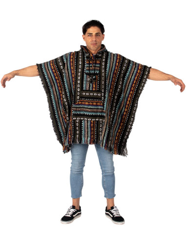 Poncho quadrato unisex fatto a mano con...