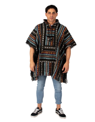 Poncho quadrato unisex fatto a mano con...