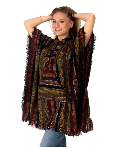 Unisex handmade poncho with... 2