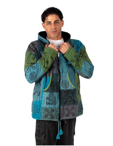 HSU0011 - Giacca patchwork unisex Kimago con...