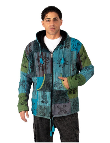HSU0011 - Kimago Unisex Patchwork Jacket with...