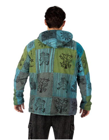 HSU0011 - Veste Kimago unisexe patchwork avec...