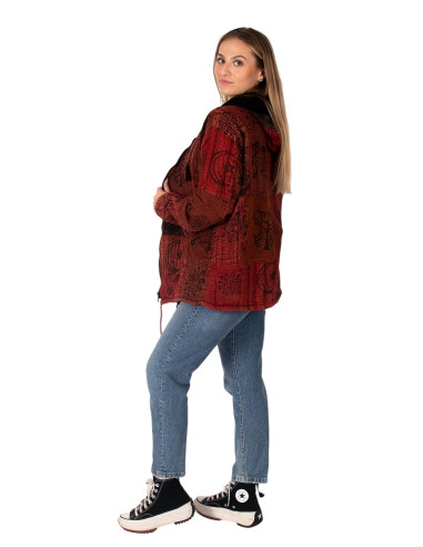 Unisex-Patchworkjacke im Ethno-Stil mit...