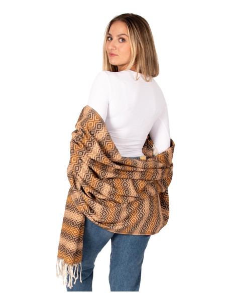 Handgefertigter Baumwoll-Wollschal mit Fransen – Einzigartige Farben und vielseitiges Design