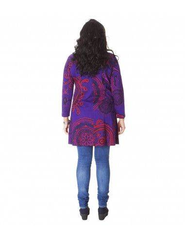 Tunika-Hippie-schwangere-Mutter-plus-Größe-Violett