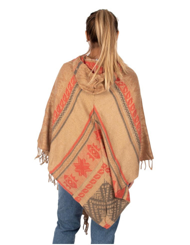 Poncho artesanal de algodão com capuz – moda...
