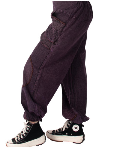 pantalon-unisex-estilo-etnico-morado 2