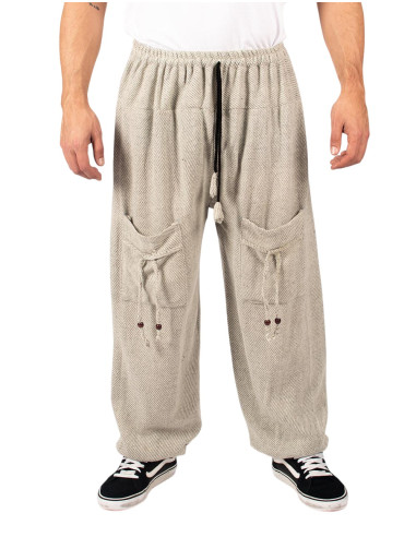 Calças harém unissex quentes em estilo étnico.