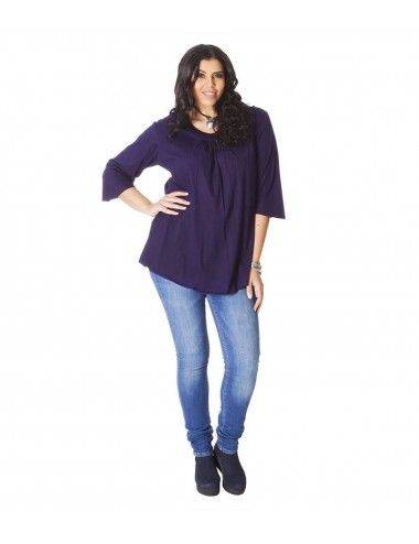 T-Shirt-Frau-Größen-xxl-blau