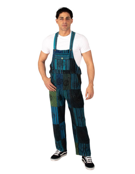 Unisex patchwork jumpsuit made of handmade cotton