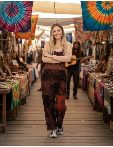 Macacão unissex patchwork...