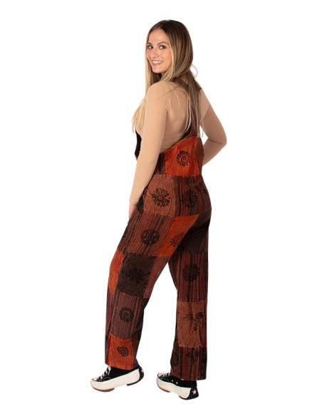 Macacão unissex patchwork feito de algodão artesanal – estilo étnico indiano