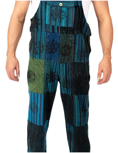 Combinaison unisexe patchwork en coton –...