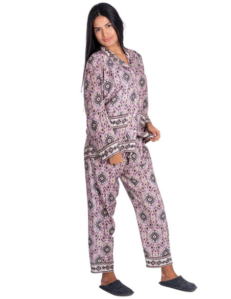pijama-mujer-seda-lila-otoño-invierno