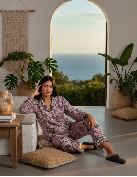 Kimago Seidenpyjamas, inspiriert von indischer Tradition